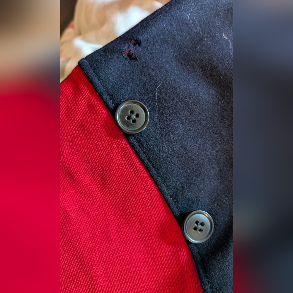 Black Wool Toggle-Button Cape Coat - image 11